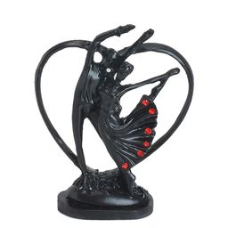 Gifts N Greetings Black & Red Heart Couple Figurine Showpiece-image-60
