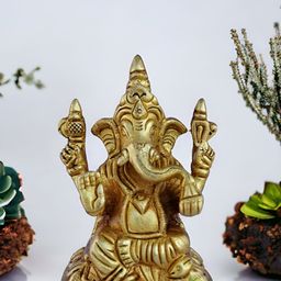 Aakrati Gold Toned Brass Religious Idol Decorative Showpiece-image-18