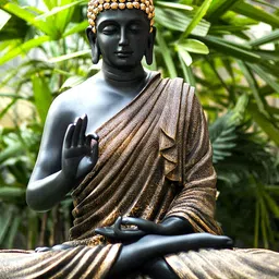 GW CREATIONS Copper-Toned Buddha Figurine Showpiece-image-88