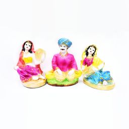 GW CREATIONS White & Pink 3 Pieces Figurine Showpiece-24