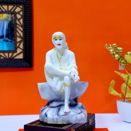 FASHIYANOO White Sai Baba Idol Showpiece-7