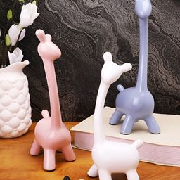TAYHAA White & Blue 3 Pieces Giraffe Ceramic Showpieces-image-73
