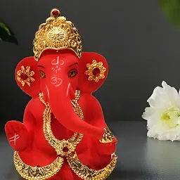Aura Orange & Gold Toned Religious Idol Showpiece-picture-14