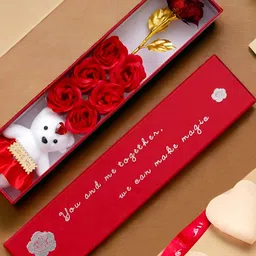 Ascension Set of Artificial Flower & Teddy Rose with I Love You Teddy Bear-image-87