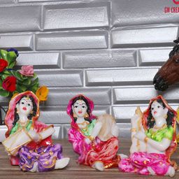 GW CREATIONS Pink and White 3 Pieces Figurine Showpiece-image-61
