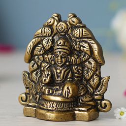 eCraftIndia Gold-Toned Lakshmi Idol On Peacock Showpieces-image-9