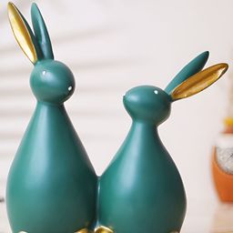 eCraftIndia Green 2 Pieces Small Figurine Showpiece-image-20