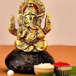 Aura Gold-Toned Metal Religious Idol Showpiece-image-18
