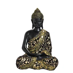 Gifts N Greetings Black & Golden Printed Buddha Idol Showpiece-image-36