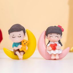 Ascension 2 Pieces Moon Couple Miniature Showpieces-image-98
