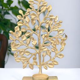 Aakrati Gold Toned Tree Figurine Showpiece-image-4