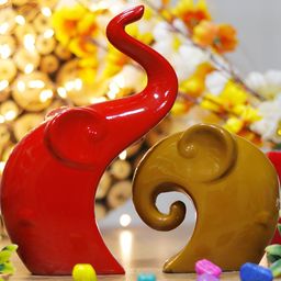 GW CREATIONS Red & Brown Figurine Showpiece-image-29