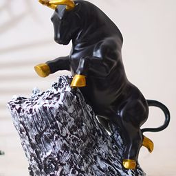 eCraftIndia Black Bull Statue Figurine Showpiece-image-6