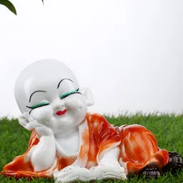 GW CREATIONS Orange & White Fengshui Figurine Showpiece-picture-34