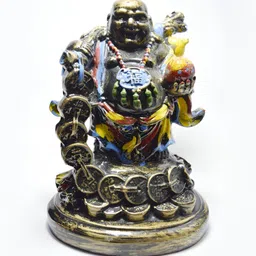 GW CREATIONS Brown & Yellow Small Fengshui Figurine Showpiece-20