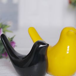 GW CREATIONS Yellow & Black 2 Pieces Figurine Showpiece-image-67