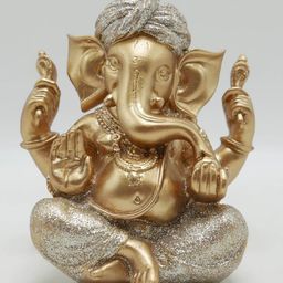 Home Centre Gold-Toned & Silver-Toned Ganesha Figurine Showpieces-image-74