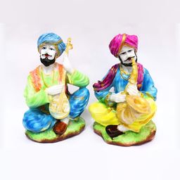 GW CREATIONS Beige & Blue Marble Figurine Showpiece-image-90