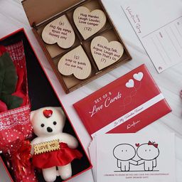 eCraftIndia Red & Brown 3 Pcs Valentine's Day Gift Set-18