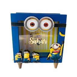 Little Surprise Box LLP Yellow & Blue Minion Piggy Showpiece-image-84