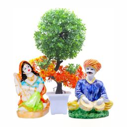 GW CREATIONS Blue & Green 3 Pieces Figurine Showpieces-image-41