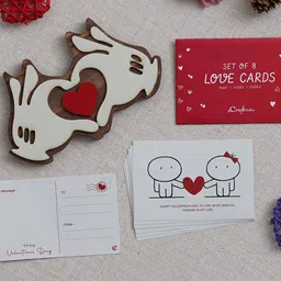 eCraftIndia Red & White 2 Pcs Valentine Gift Set-image-97