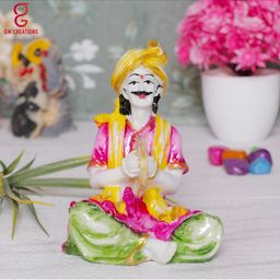 GW CREATIONS Pink & Yellow Small Figurine Showpiece-19