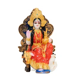 Gifts N Greetings Red & White Printed Religious Medium Laxmi Polyresin Idol Showpiece-image-55