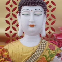 GW CREATIONS Gold-Toned Small Buddha Marble Figurine Showpiece-image-81