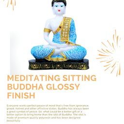 GW CREATIONS Blue Buddha Showpiece-image-17