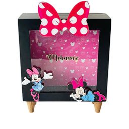 Little Surprise Box LLP Pink & Black Minnie Magic Design Piggy Bank-image-99