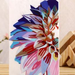 POSH-N-PLUSH Pink & Blue Floret Art Marble Showpiece-image-37