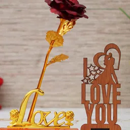 eCraftIndia Red & Brown 2 Pcs Valentine Gift Set-50