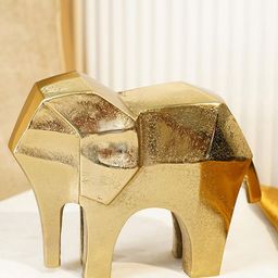Folkstorys Gold Toned Elephant Figurine Showpiece-image-33