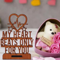 eCraftIndia Pink & Brown 2 Pcs Valentine Gift Set-image-72