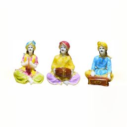 GW CREATIONS Yellow and Blue 3 Pieces Figurine Showpiece-image-41