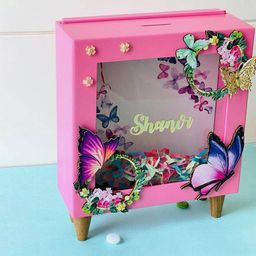 Little Surprise Box LLP Pink & White Enchanted Garden Piggy Bank-image-44