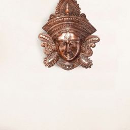 eCraftIndia Bronze Toned Goddess Durga Wall Hanging-image-33
