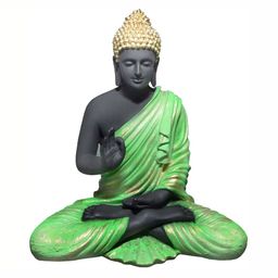 GW CREATIONS Green & Black Buddha Idol Showpiece-image-15