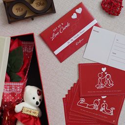 eCraftIndia Red & White 3 Pieces Valentine Gift Set-image-37