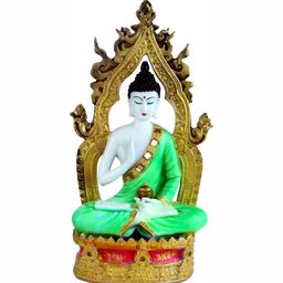 GW CREATIONS Green & Gold Toned Buddha Idol Showpiece-image-45