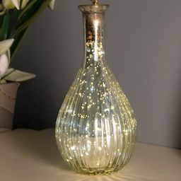 Homesake Silver-toned Ovoid LED String Lights Bottle Showpiece-22