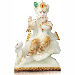 GW CREATIONS White & Brown Marble Religious Figurine Showpiece-picture-30