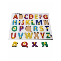 PLANET of Toys Wooden Knob & Peg Alphabet Puzzle Toy Learning and Development Toys-52