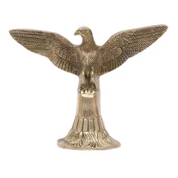 Two Moustaches Gold-Toned Open Winged Eagle Brass Figurine Showpiece-image-69
