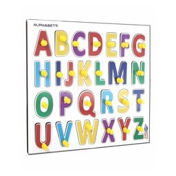 PLANET of Toys Wooden Knob & Peg Alphabet Puzzle Toy Learning and Development Toys image 4