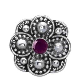 Abhooshan 92.5 Sterling Silver Onyx Stud Nose Pin-image-71