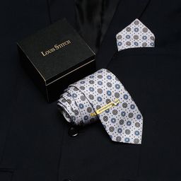 LOUIS STITCH Men Italian Silk Necktie & Pocket Square Accessory Gift Set-image-23