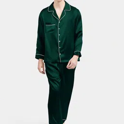 Bella Babe by SK Lapel Collar Satin Night suit-picture-19
