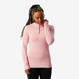 Women’s Thermal Base Layer Ski Top 1/2 Zip 500 - Pink-picture-13